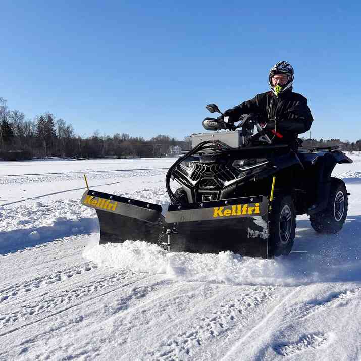 Pług śnieżny V 150 cm do ATV z agregatem hydraulicznym i siłownikiem