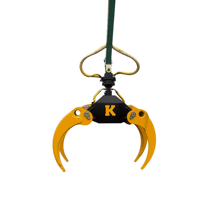 Chwytak do gałęzi z wężem hydraulicznym i śrubą