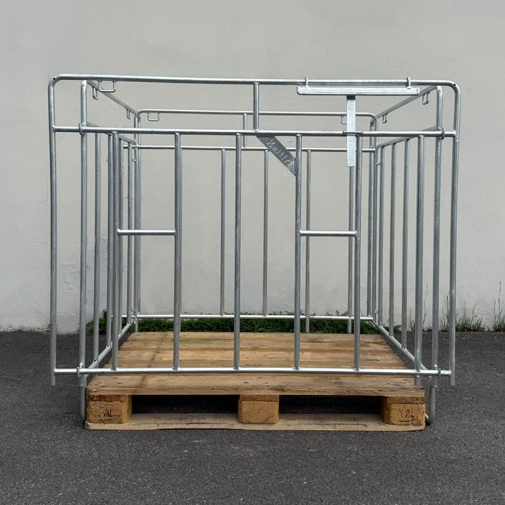 Stojak do worków na drewno opałowe, do palet Euro i Hydro 