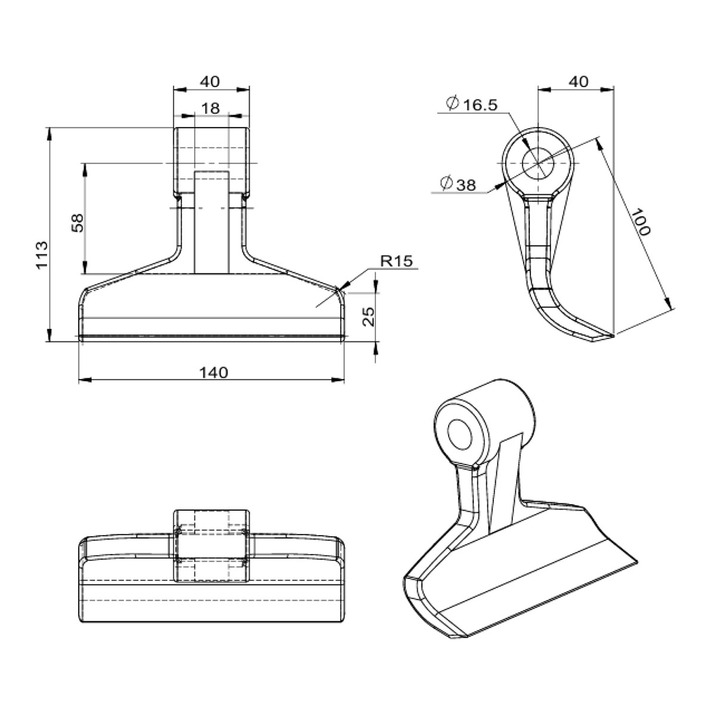 Bijak młotkowy 140 mm/1200 g