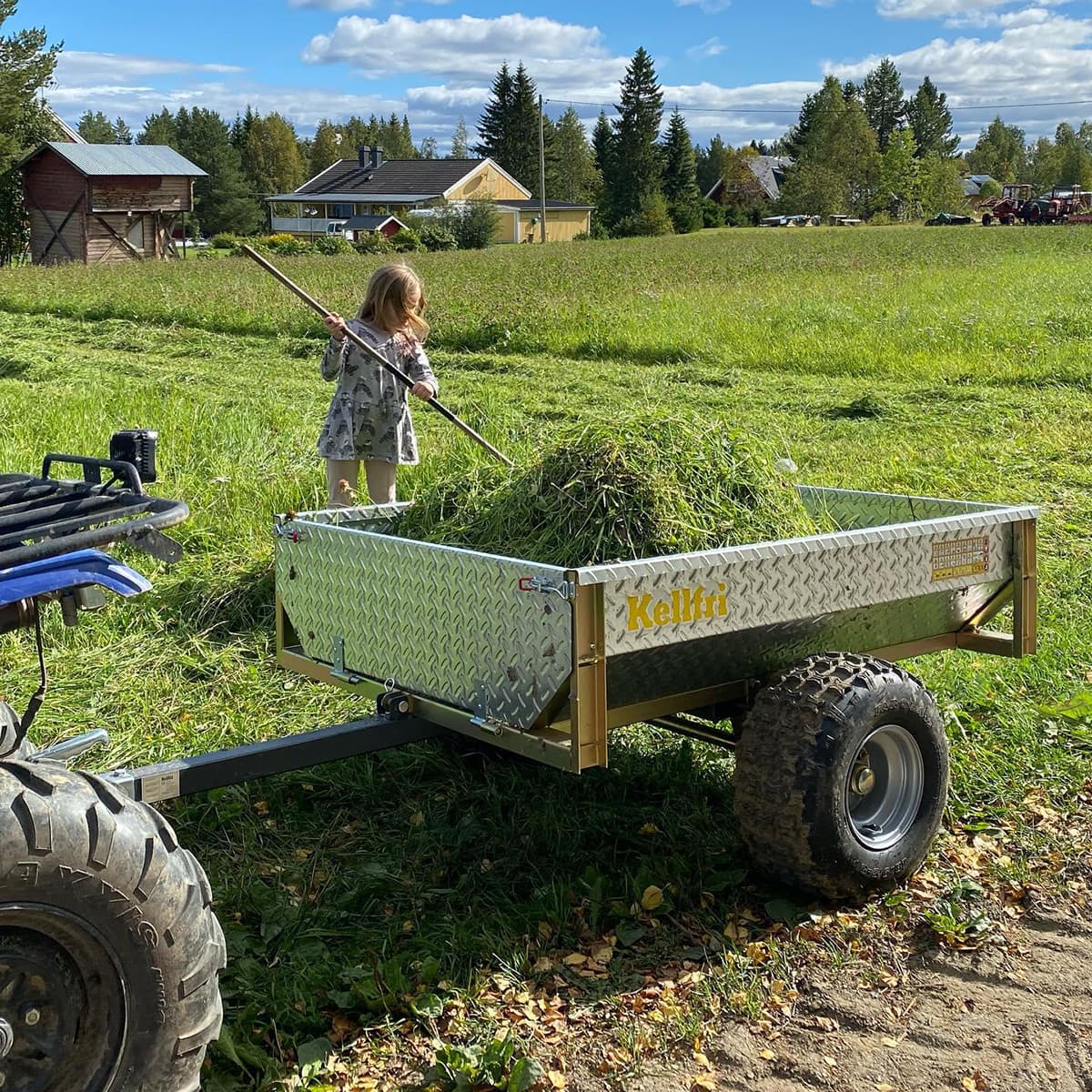 Przyczepa z wywrotem ATV 500 kg - blacha ryflowana ocynkowana