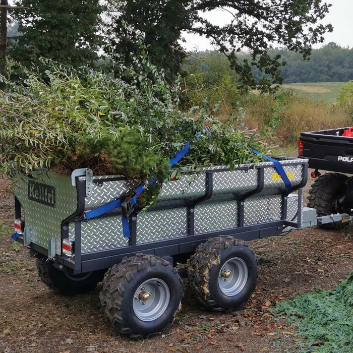 Przyczepa ATV 1420 kg z zasilanym elektrycznie wywrotem hydraulicznym