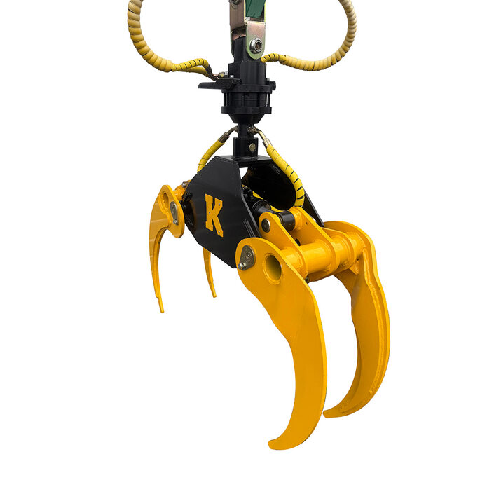 Chwytak do gałęzi z wężem hydraulicznym i śrubą