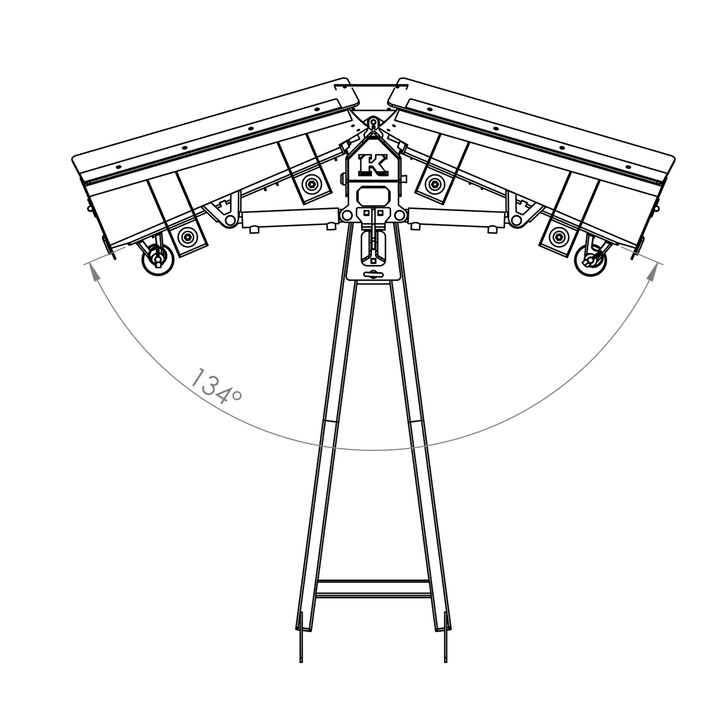 Pług śnieżny V 150 cm do ATV z agregatem hydraulicznym i siłownikiem