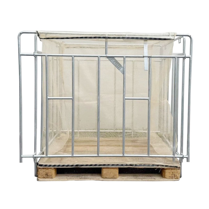 Stojak do worków na drewno opałowe, do palet Euro i Hydro 