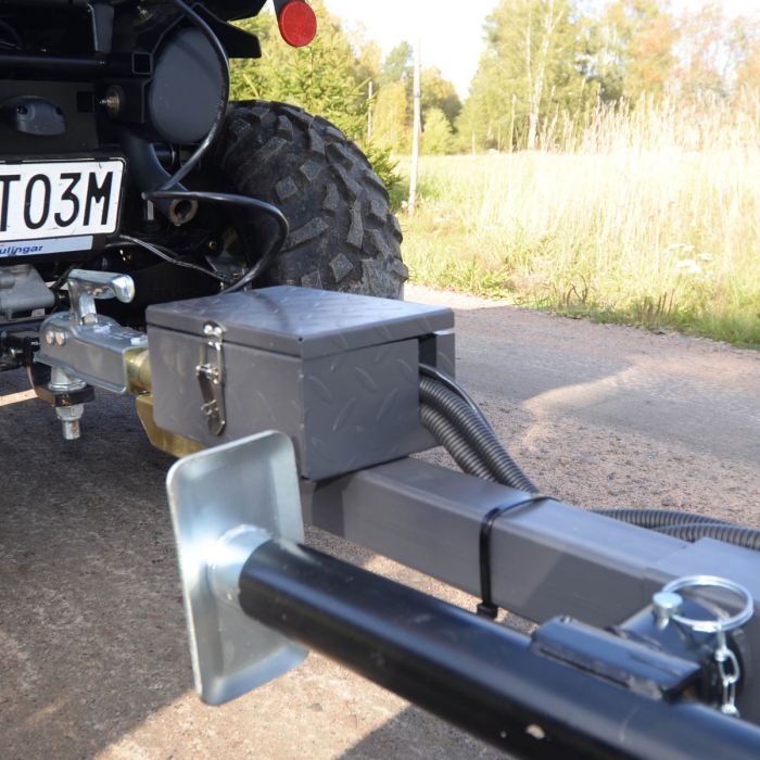 Przyczepa ATV 1420 kg z zasilanym elektrycznie wywrotem hydraulicznym