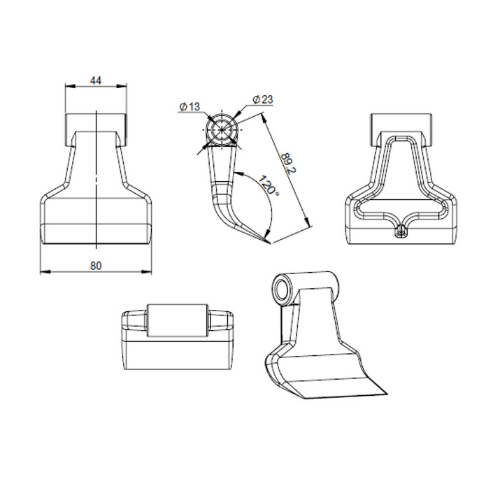 Bijak młotkowy do kosiarki  80 mm/480 g