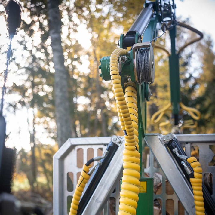 Przyczepa leśna ATV 3 tony z żurawiem 4,2 m