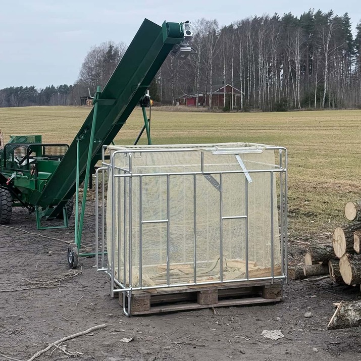 Stojak do worków na drewno opałowe, do palet Euro i Hydro 