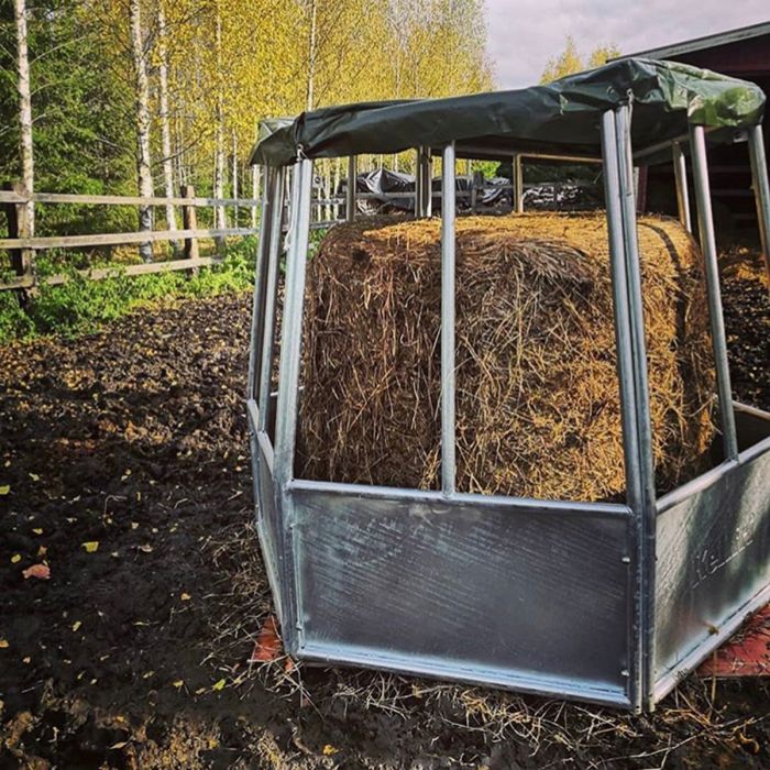 Paśnik sześciokątny z aluminium i z zadaszeniem,12 stanowisk