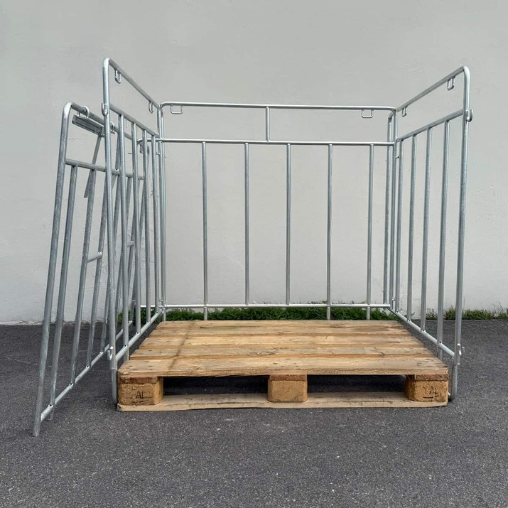 Stojak do worków na drewno opałowe, do palet Euro i Hydro 