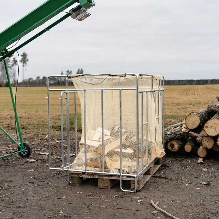 Stojak do worków na drewno opałowe, do palet Euro i Hydro 