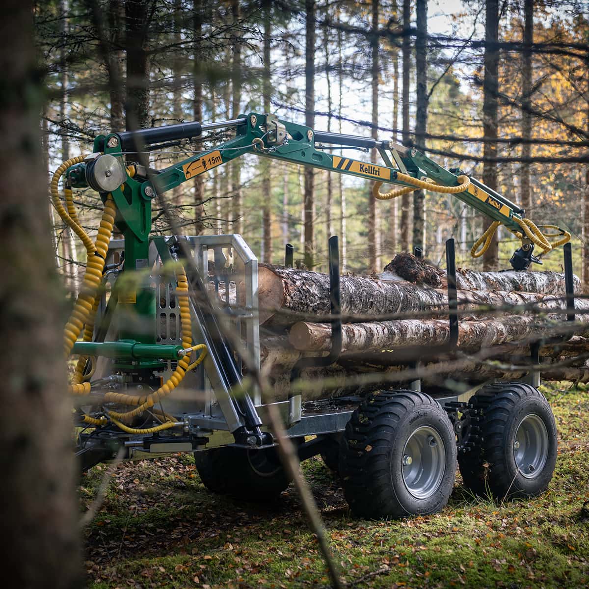 Przyczepa leśna ATV 3 tony z żurawiem 4,2 m